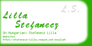 lilla stefanecz business card